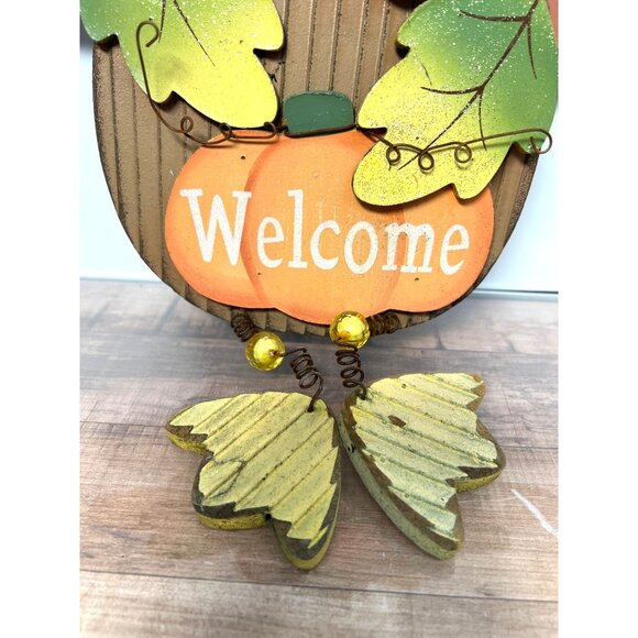 Thanksgiving Welcome Turkey Hanging Wall Decoration Wood - Picture 3 of 3